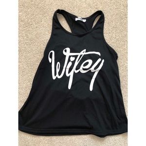 Wifey racer back tank top